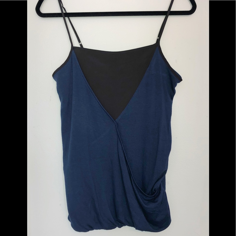 BANANA REPUBLIC blue and black tank